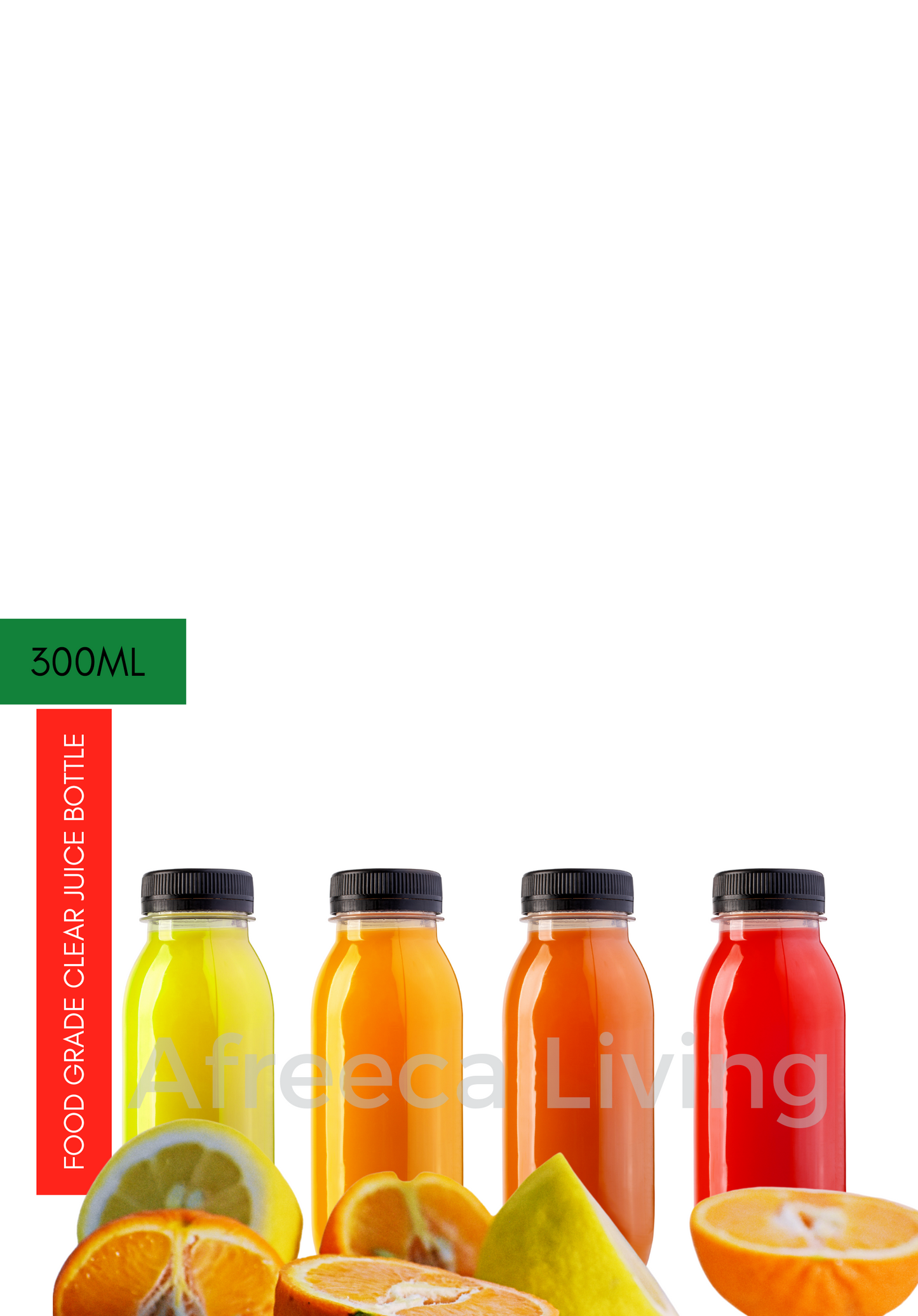 Empty Clear Plastic Juice Bottles Food Grade Drinking Reusable Pet Bottle Recyclable Drink Bulk Containers Leak-Proof Lids for Juice, Water, Milk & Beverages / Black Lid - Pack of 10 X 300ml
By Packware in Kitchen & Dining
