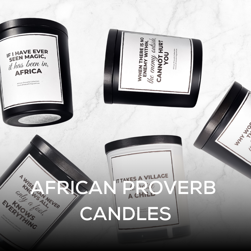 African Proverb Candles Collection